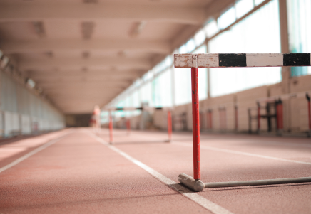 Picture Of Hurdles On Running Track